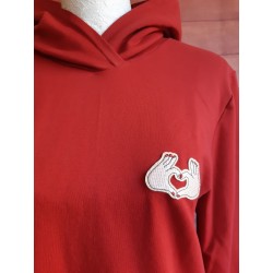Sweat Rouge Cœur